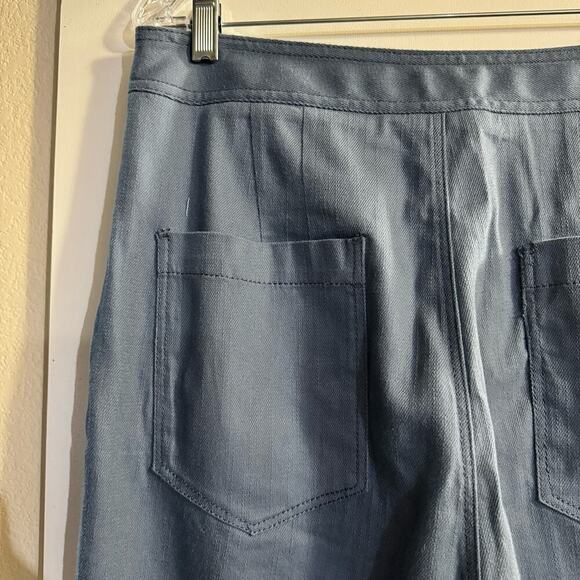 Anthropologie Cassidy Wide Leg High Rise
Belted Pants Blue Size 12 - Picture 7 of 11